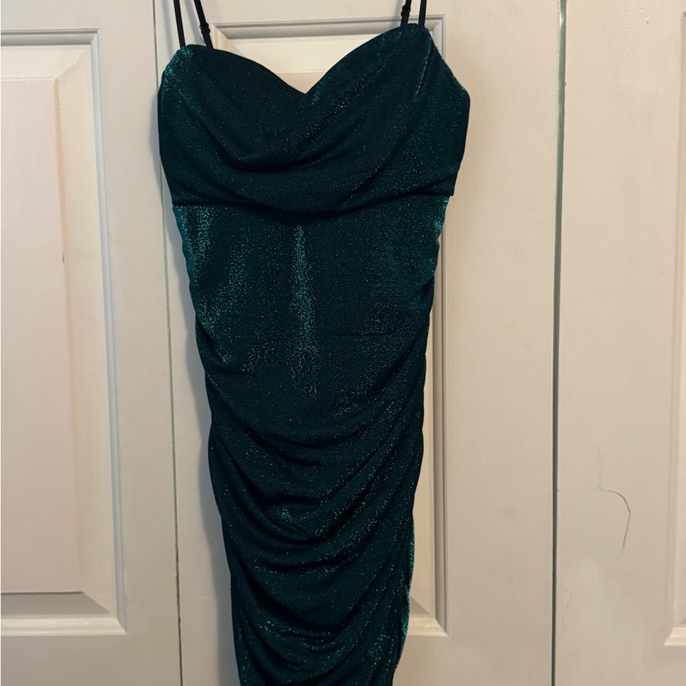 Honey and Rosie Shimmering Emerald Dress